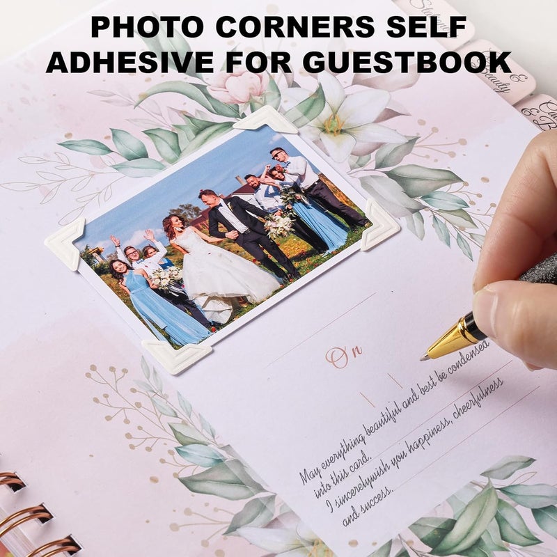 Chiallco White Photo Corners Self-Adhesive, 120 Pcs Acid Free Photo Corners for Scrapbooking, Photo Picture Mounting Corners for Photo Album, DIY Scrapbook Stickers, Memory Books, Diary, by - Image 4
